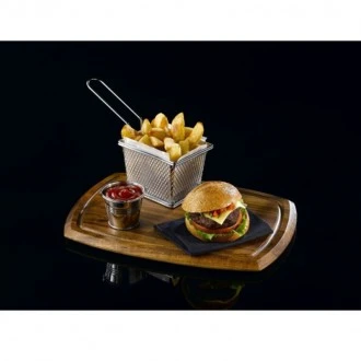 Neville Genware Serving Fry Basket Rectangular ,10 X 8 X 7.5cm