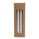 Candlelight Twisted Candles in White Boxed Set of 4
