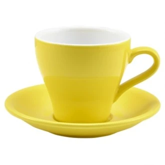 Neville Genware Porcelain Yellow Saucer 13.5cm, Well Size 5cm