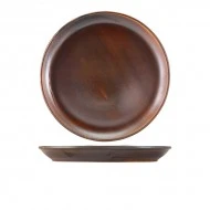 Neville Genware Terra Porcelain Rustic Copper Coupe Plate, 27.5cm