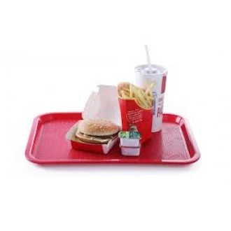 Neville Genware Fast Food Tray -Red Medium (41.5 x 30.5cm)