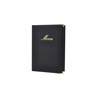 Neville Genware Classic A5 Menu Holder Black 4 Pages