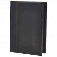 Neville Genware Contemporary A5 Menu Holder Black 4 Pages Fits Menu Inserts 