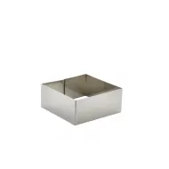 Neville Genware Stainless Steel Square Mousse Ring, ( 8 x 3.5cm (W x H)