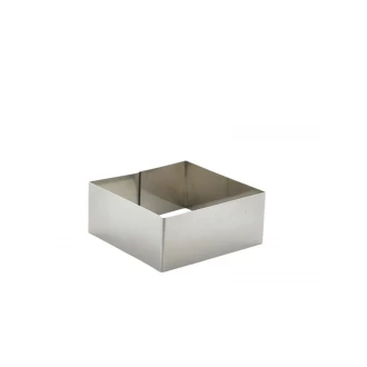 Neville Genware Stainless Steel Square Mousse Ring, ( 8 x 3.5cm (W x H)