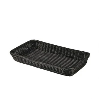 Neville Genware Polywicker Display Basket GN 1/1- Black 12.6" length X 2.8"Deep