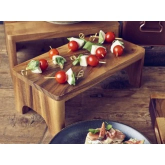 Neville Genware Acacia Wood Buffet Riser GN 1/4 10cm (H)