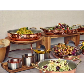 Neville GenWare Copper Plated Oval Dish Server, 30 x 21cm