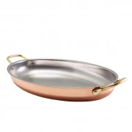 Neville GenWare Copper Plated Oval Dish, 34 x 23cm