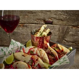 Neville Genware Hammered Copper Plated Conical Serving Cup 410ml / 41cl/14.4oz