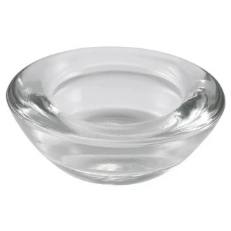Neville Genware Glass Round Tealight Candle Holder, 75mm Diameter