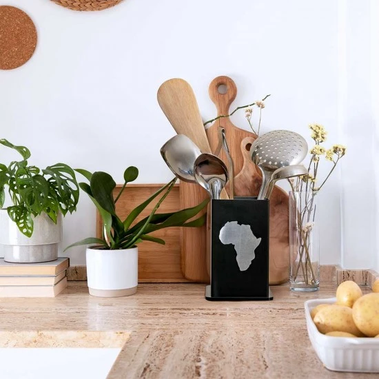 Zuri Africa Design Large Cutlery Holder With Anti-Skid Pads, Black, CUTA1B Shop quality Zuri Africa Design Large Cutlery Holder With Anti-Skid Pads, Black in Kenya from vituzote.com Shop in-store or online and get countrywide delivery!