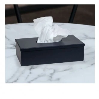 Zuri Steel Finish Tissue Box Holder - Matt Grey - Made in KENYA