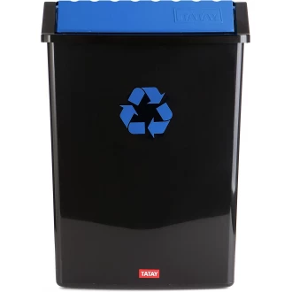 Tatay Recycling Bin, Swing Lid,, BPA Free, Solar Protection, 50 LItres Capacity, Blue .