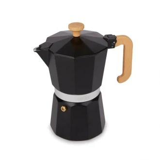 La Cafetière Venice Aluminium Espresso Maker, 6-Cup/290l, Black