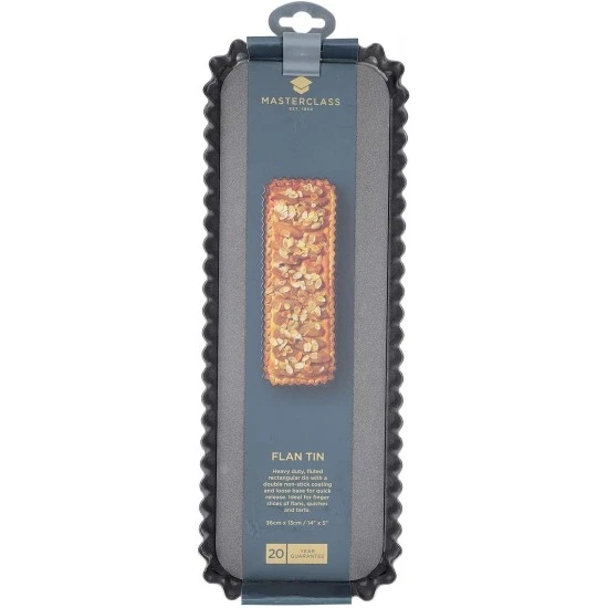Master Class Non-Stick Fluted Rectangular Tart Tin / Quiche Pan with Loose Base, 36 x 13 cm, KCMCHB86 Shop quality Master Class Non-Stick Fluted Rectangular Tart Tin / Quiche Pan with Loose Base, 36 x 13 cm in Kenya from vituzote.com Shop in-store or online and get countrywide delivery!