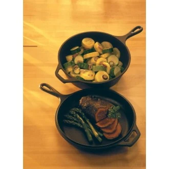 Lodge Pre-Seasoned Cast-Iron Combo Cooker, 3-Litre