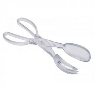 Kitchen Craft Acrylic Scissor Action Salad Serving Tongs