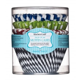 Sweetly Does It Assorted Patterned Paper Muffin Cases - Pack of 160