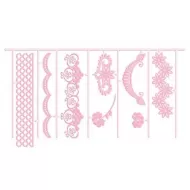 Sweetly Does It Garland 3D Embossing Cutter - 7 Assorted Cutters