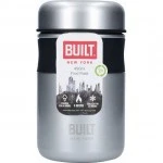 BUILT Double Wall Vacuum Insulated Flask for Hot and Cold Foods, 490 ml, Silver