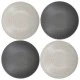 Shop quality Kitchen Craft Pasta Bowls Set of 4 in Gift Box, Lead-Free Glazed Stoneware, Embossed Grey / Black, 22cm in Kenya from vituzote.com Shop in-store or online and get countrywide delivery!