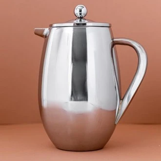 La Cafetière Double Walled Cafetiere, 8-Cup, Stainless Steel, 1 Litre