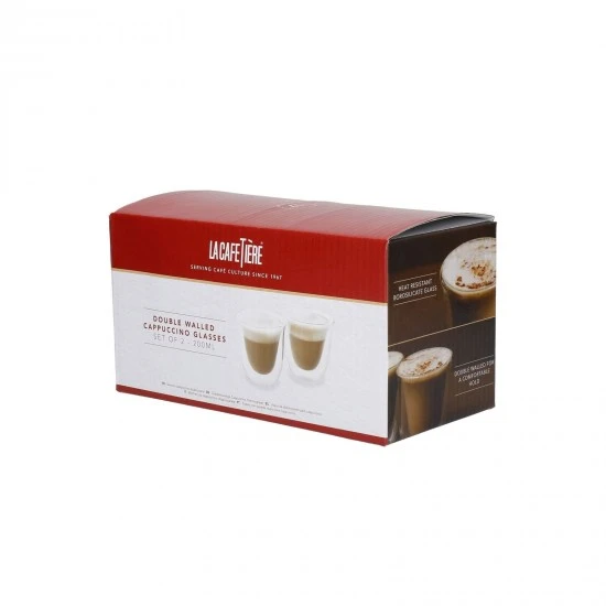 La Cafetière Double Walled Cappuccino 2-Cup Set, 200ml each, LCDWJCAP2PC Shop quality La Cafetière Double Walled Cappuccino 2-Cup Set, 200ml each in Kenya from vituzote.com Shop in-store or online and get countrywide delivery!