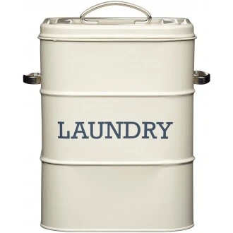 Living Nostalgia Antique Cream Laundry Tin 1kg, Cream