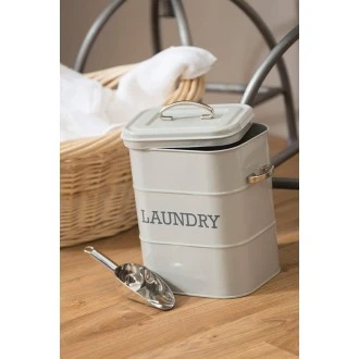 Living Nostalgia Antique Cream Laundry Tin 1kg, Cream