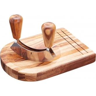 Natural Elements Acacia Wood Hachoir Set