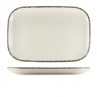 Neville Genware Terra Stoneware Sereno Grey Rectangular Plate, 34.5 x 23.5cm