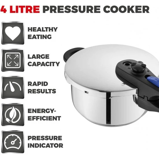 Shop quality Tower Express Pressure Cooker with Bakelite Lid Lock System, Visual Pressure Indicator, 4 Litre, Stainless Steel in Kenya from vituzote.com Shop in-store or online and get countrywide delivery!