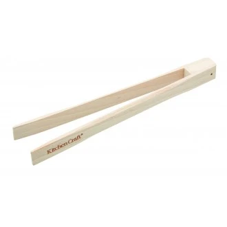 Kitchen Craft 25 cm Beech Wood Toast Tongs, Beige