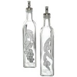 Kitchen Craft Italian Glass Oil and Vinegar Bottles - Set of 2, 500ml each
