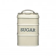 Living Nostalgia Metal Sugar Canister, 11 x 17 cm - Antique Cream