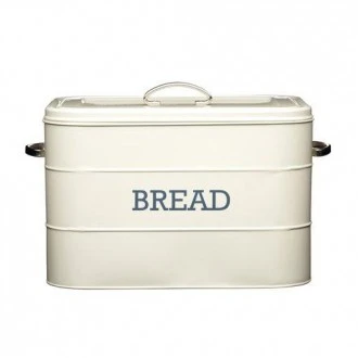 Living Nostalgia Steel Bread Bin - Cream