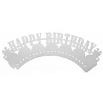 Kitchen Craft Sweetly Does It Birthday Paper Cake Wraps, Pack of 12