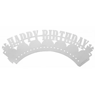 Kitchen Craft Sweetly Does It Birthday Paper Cake Wraps, Pack of 12