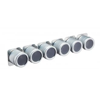 Master Class Magnetic / Wall-Mounted Spice Rack - Set of 6 Spice Jars, Gift Boxed