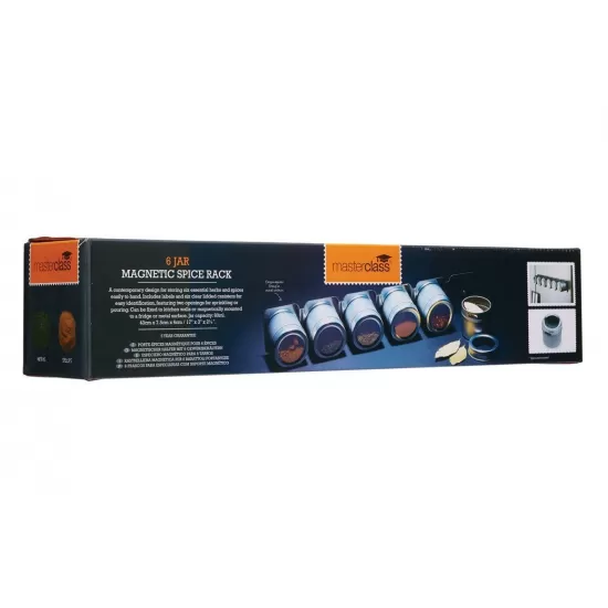 Master Class Magnetic / Wall-Mounted Spice Rack - Set of 6 Spice Jars, Gift Boxed, MCSRSS6PC Shop quality Master Class Magnetic / Wall-Mounted Spice Rack - Set of 6 Spice Jars, Gift Boxed in Kenya from vituzote.com Shop in-store or online and get countrywide delivery!