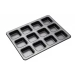 Master Class Non-Stick 12-Hole Brownie Tin with Dividers, 34 x 26 cm