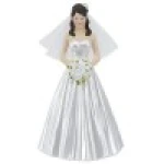 Discount Wilton Classic Bride Cake Topper with Updo( Broken)