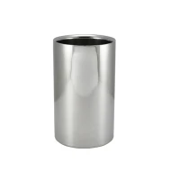 Neville GenWare Polished Stainless Steel Wine Cooler, 12 x 20cm (Dia x H)