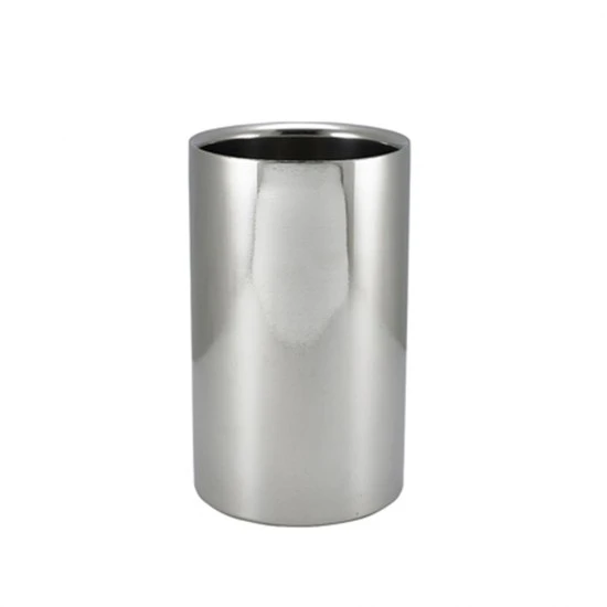 Neville GenWare Polished Stainless Steel Wine Cooler, 12 x 20cm (Dia x H)