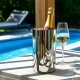 Neville GenWare Polished Stainless Steel Wine Cooler, 12 x 20cm (Dia x H)