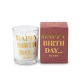 Candlelight 'Happy Birthday' Precious Oud Glass Candle - Gift Boxed 