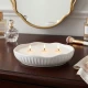 Dunelm Churchgate Medium 3 Wick Oval Wax Filled 20cm in Ivory  - Fig & Cedarood