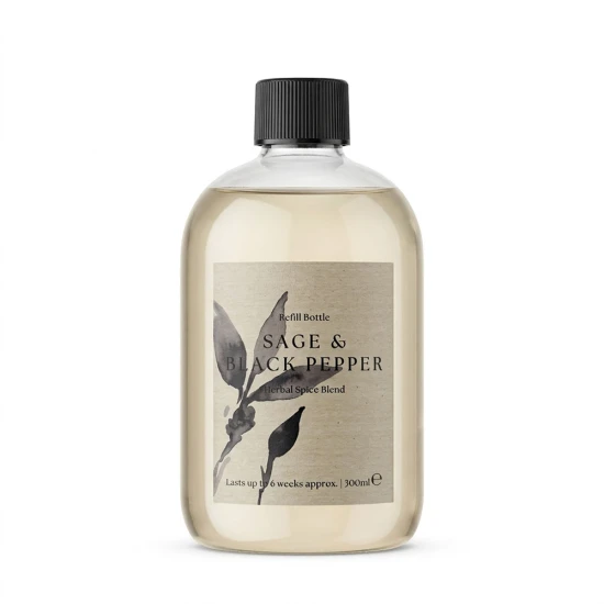 Dunlem Refill Bottle, Sage & Black Pepper (300ml)