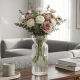 Dunlem Fluted Glass Carafe Vase,  - 21cm